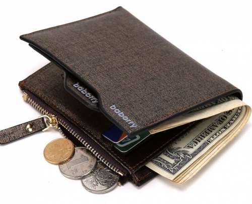 Men's Leather Wallet ID Credit Card holder Bifold Coin Purse Pocket Money Clip Best Deals in America.